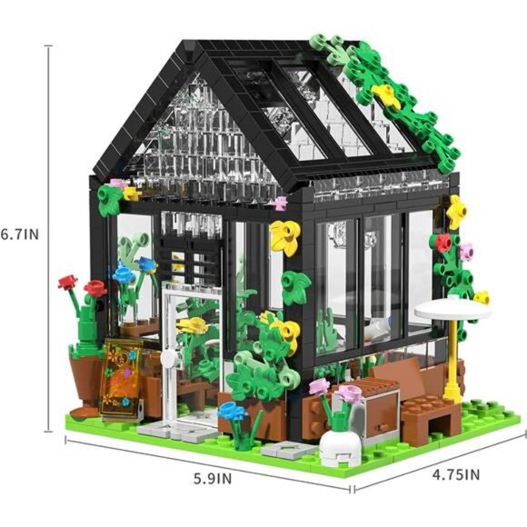TEMI Flower House Building Set,Garden House Creative Building Toy with LED - Picture 2 of 7